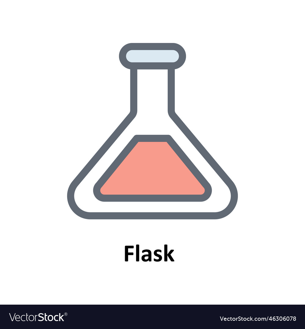 Flask fill outline icons simple stock