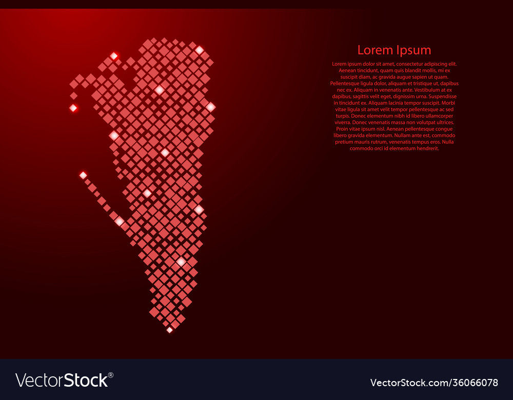 Gibraltar map from red pattern rhombuses vector image Gibraltar map from red pattern rhombuses