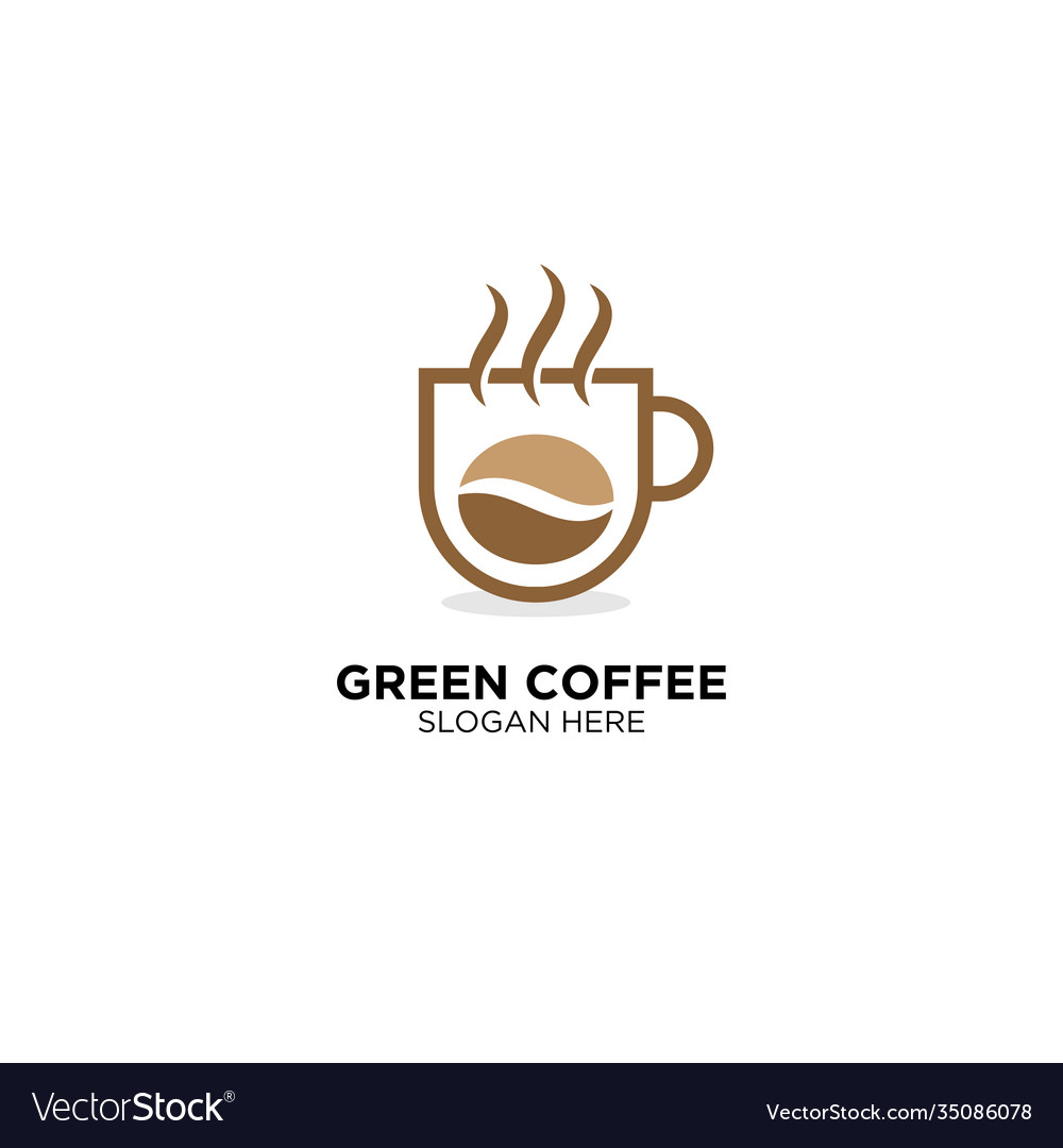 Green coffee logo design