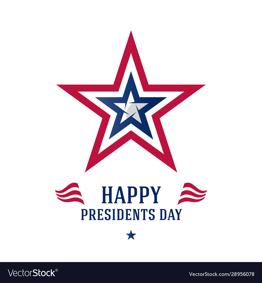 Happy presidents day poster with stars Royalty Free Vector