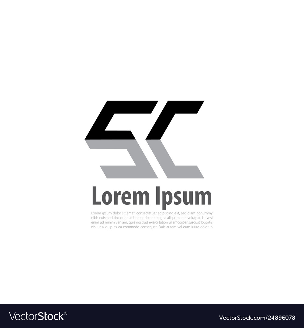 Initial letter sc linked hexagonal creative Vector Image Initial letter sc linked hexagonal creative