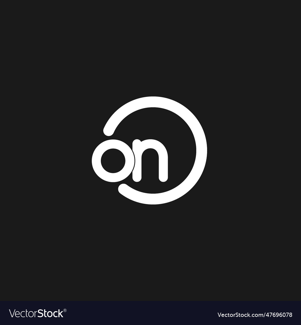 Initials on logo monogram with simple circles