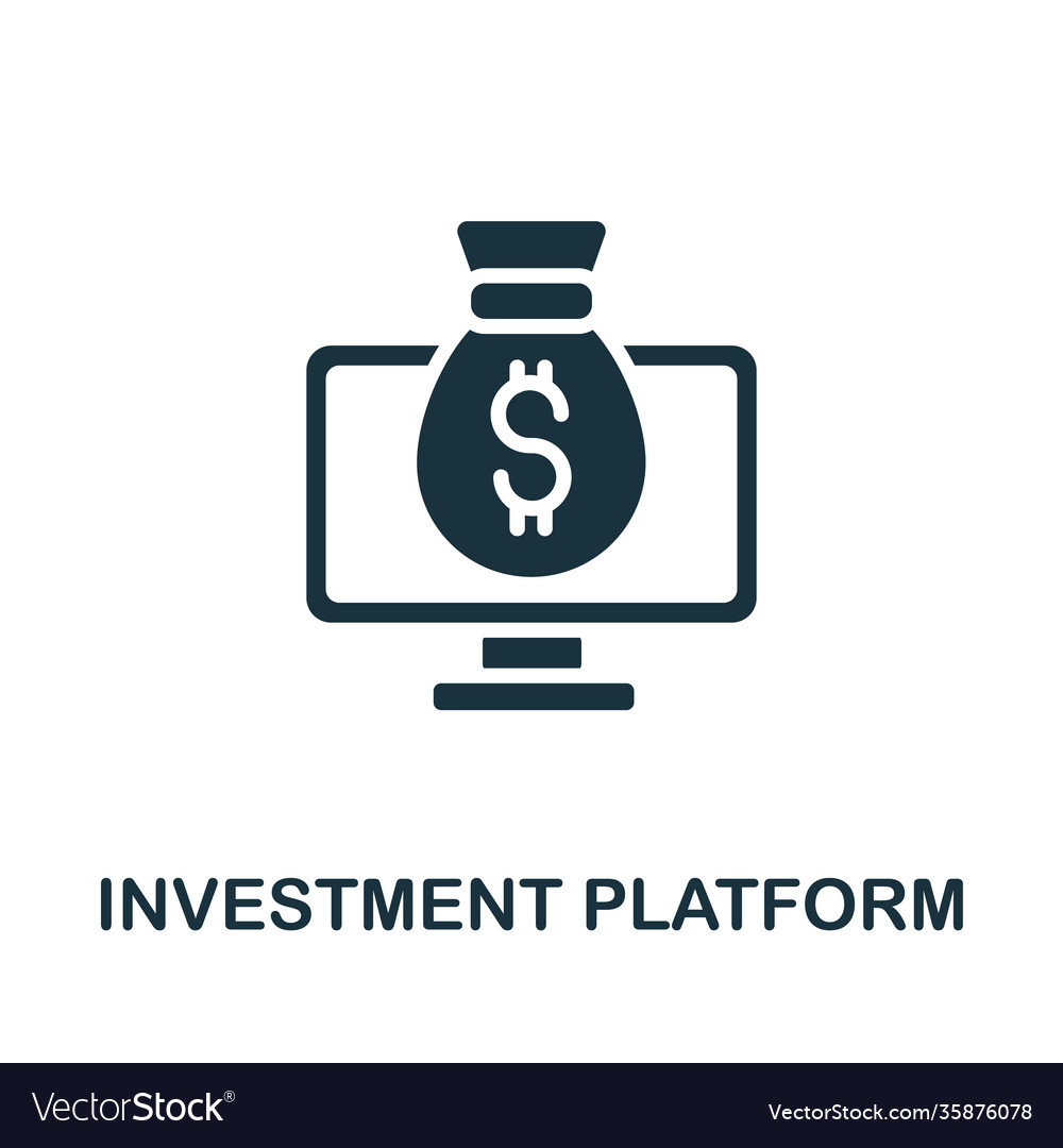 Investment platform icon simple element from