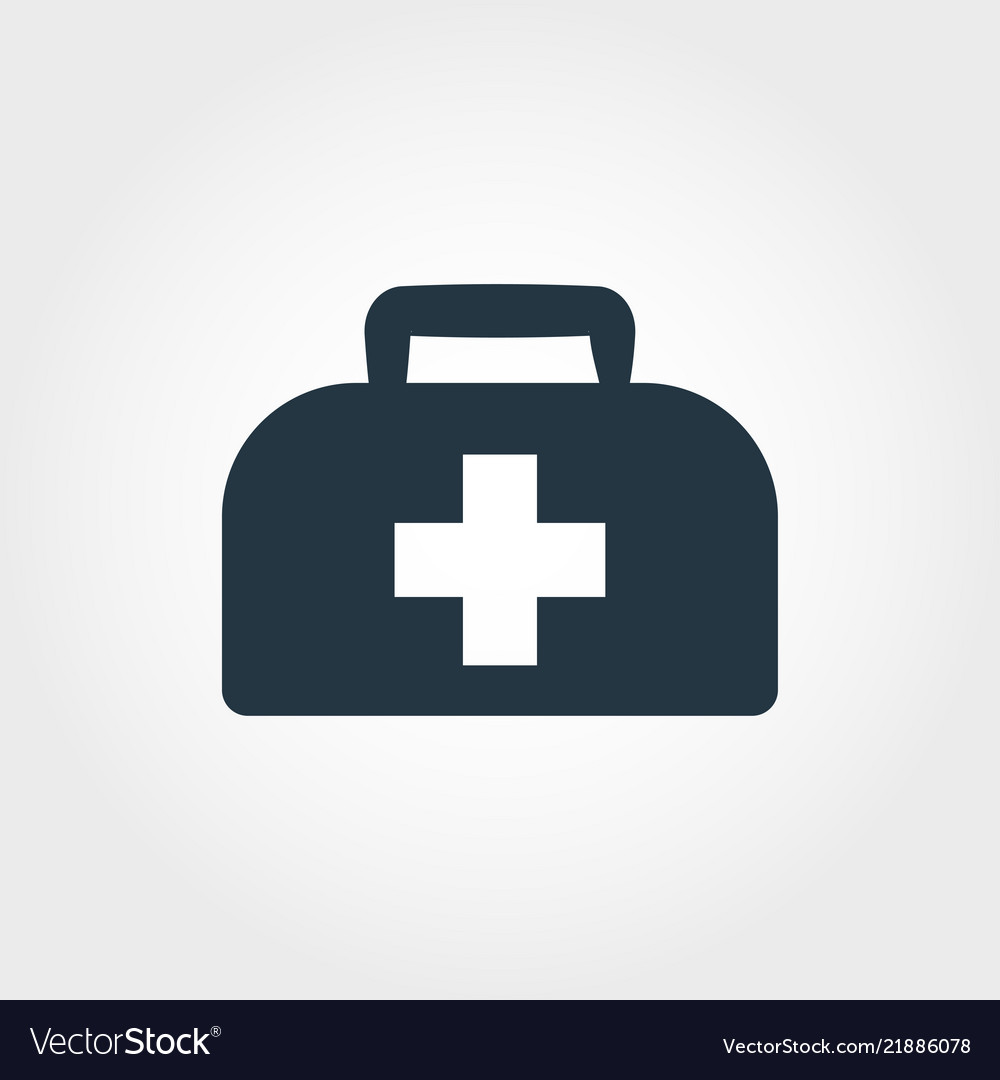 Medical bag icon line style design