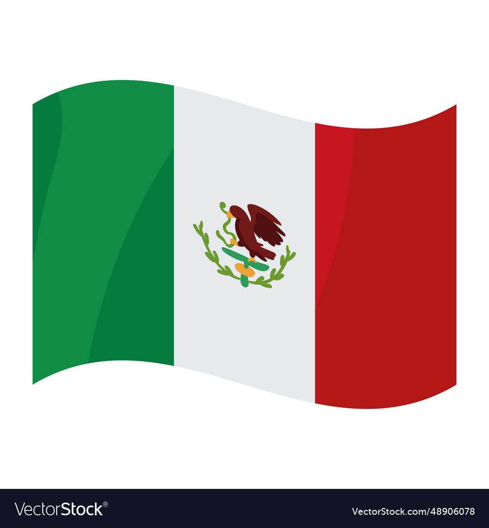 Mexican flag patriotism Royalty Free Vector Image