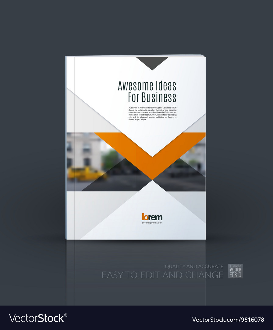 Modern Brochure Layout with Overlapping Shapes