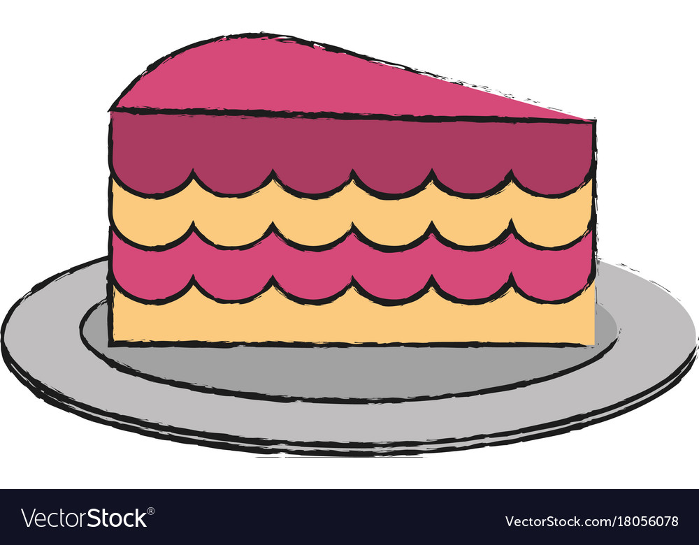 Piece of cake Royalty Free Vector Image - VectorStock