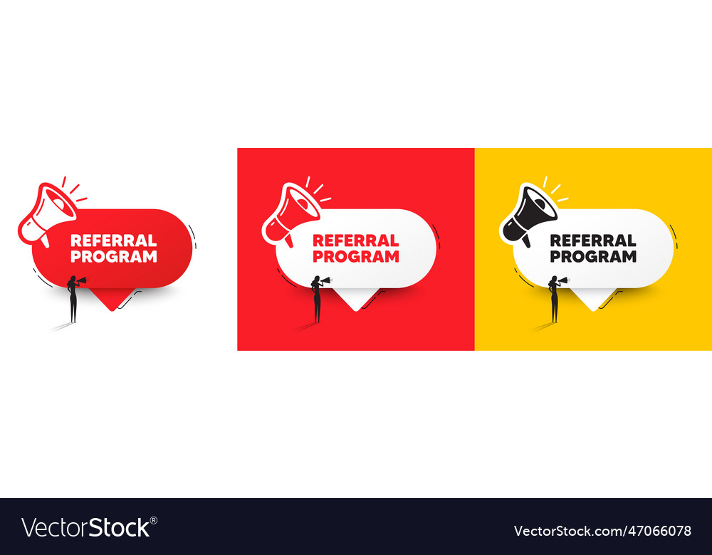 Referral program symbol refer a friend sign Vector Image