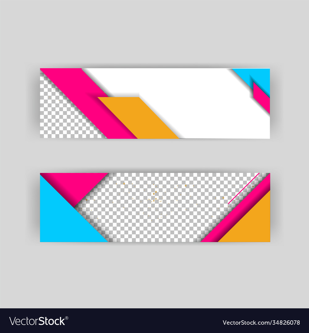 Set banner background template with modern shape