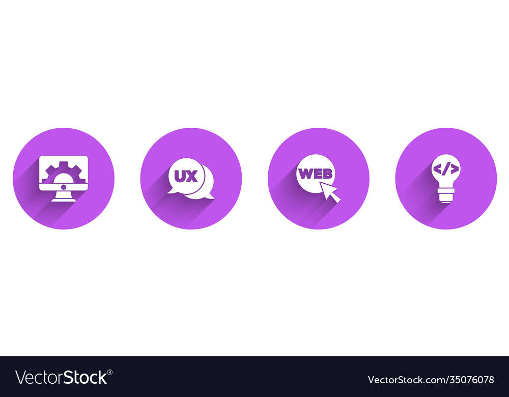 Set web development ui or ux design and graphic vector image Set web development ui or ux design and graphic
