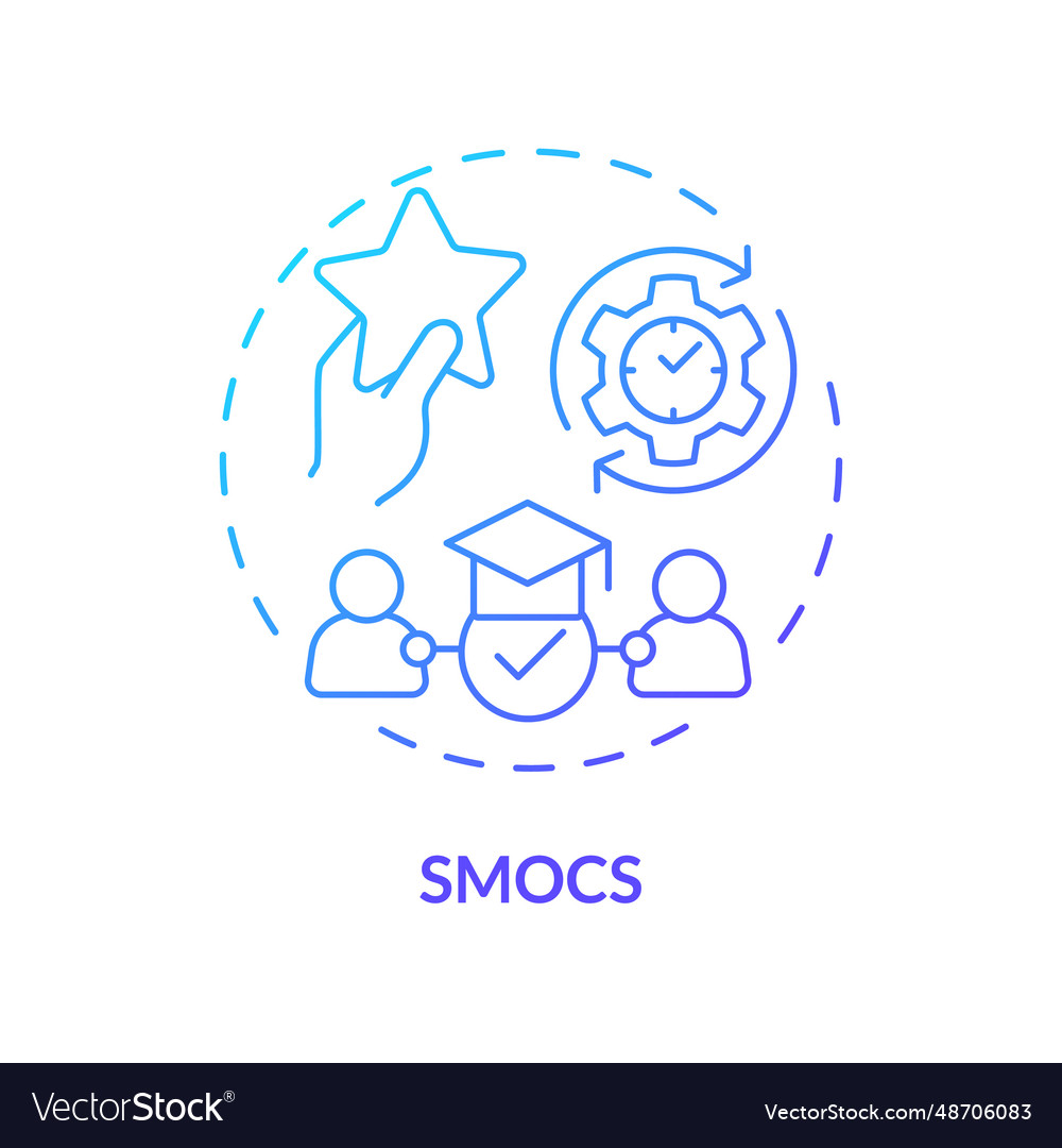 2d gradient thin linear icon smocs concept vector image 2d gradient thin linear icon smocs concept