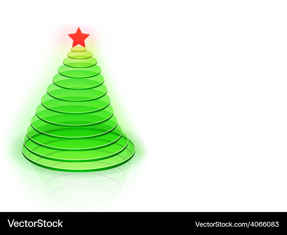3d christmas tree Royalty Free Vector Image - VectorStock