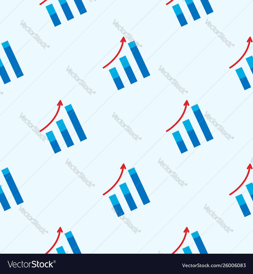 Arrow move up symbol seamless pattern growing