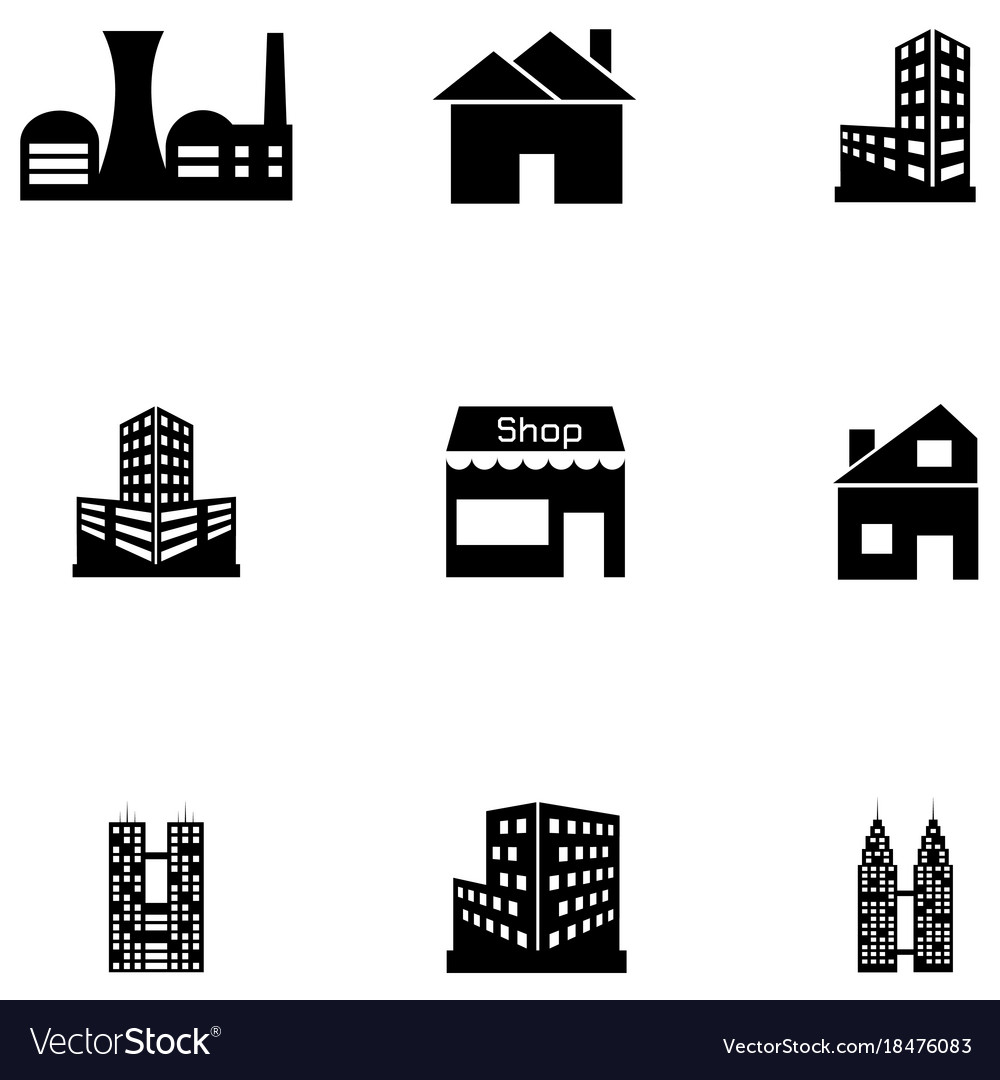 Building icon set