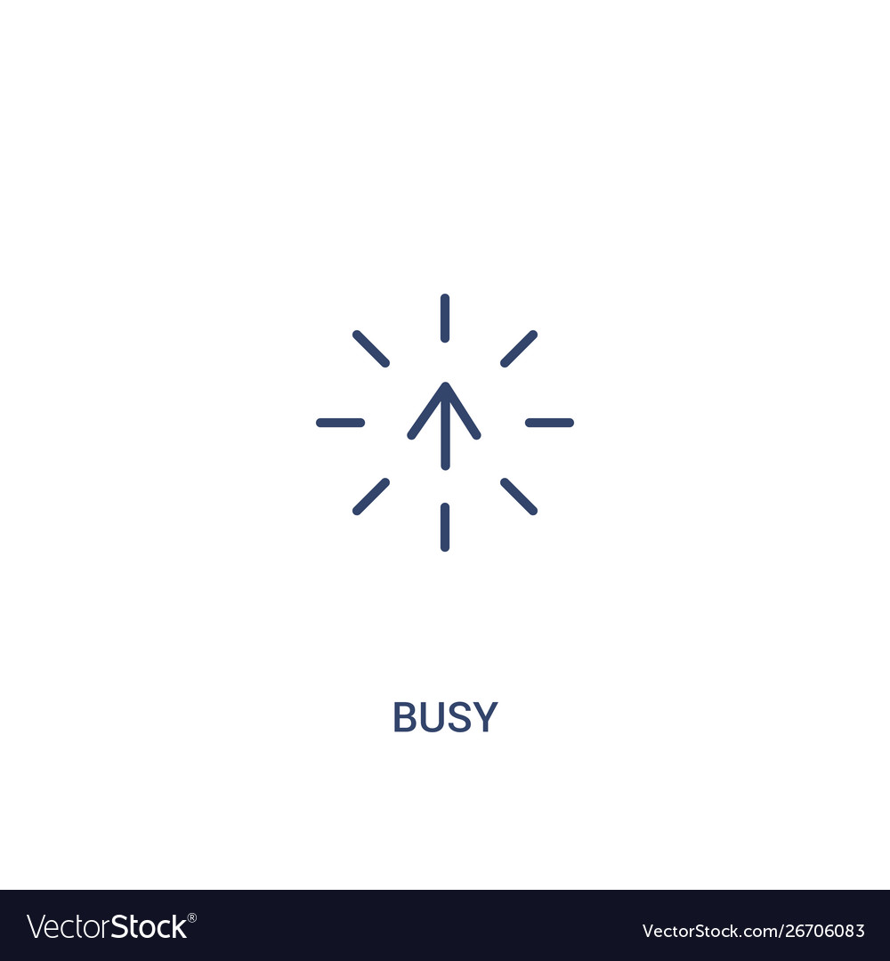 Busy concept 2 colored icon simple line element