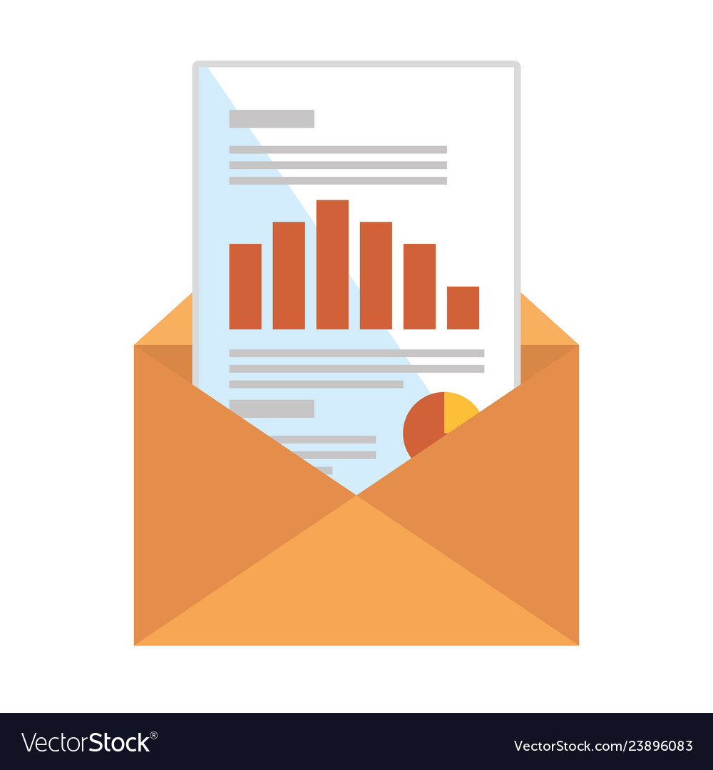 Envelope mail with statistics document