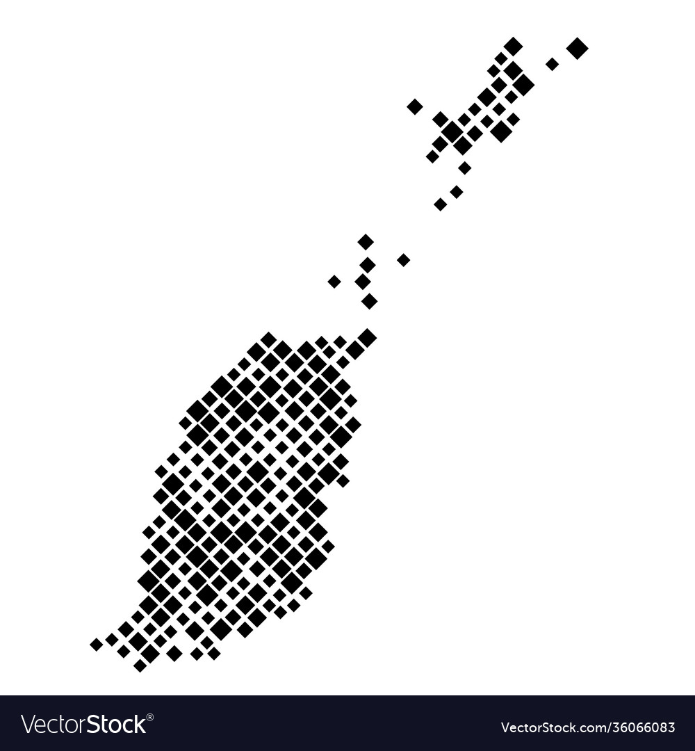 Grenada map from pattern black rhombuses