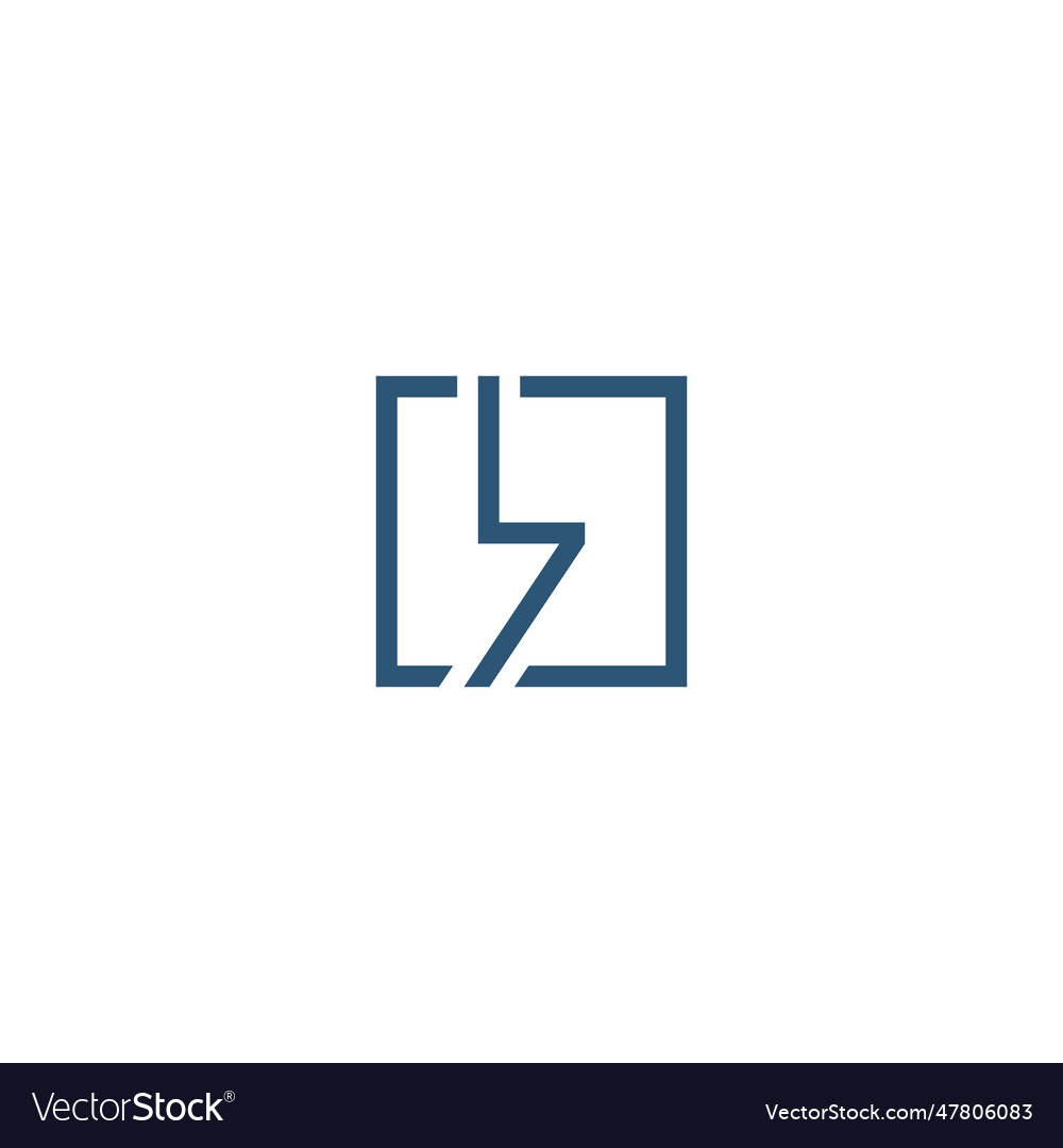 L7 square logo design Royalty Free Vector Image