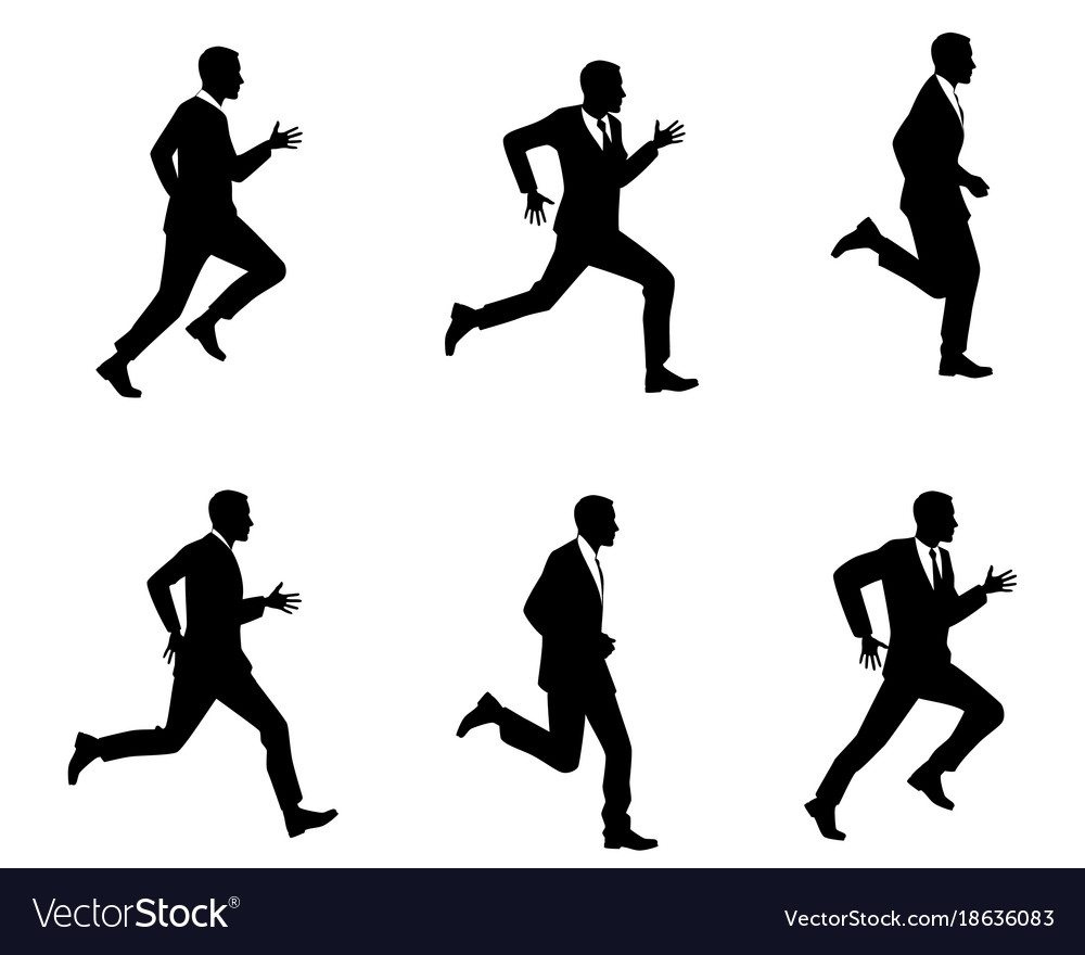 Men Running Silhouettes