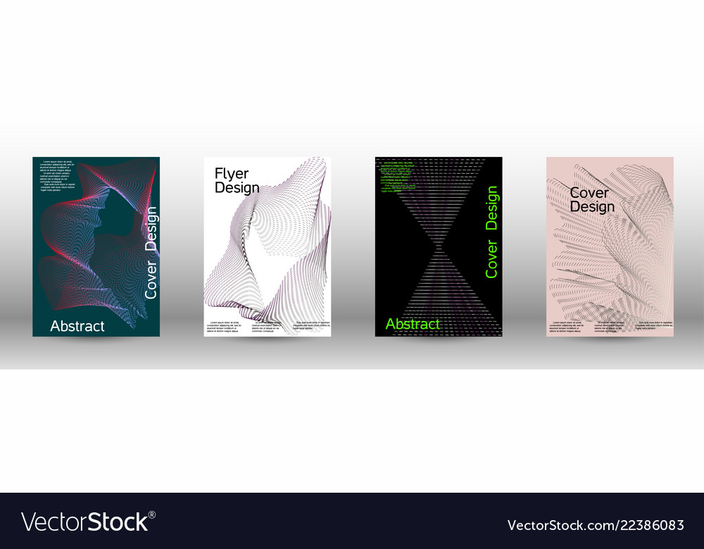 Minimal cover design with linear waves vector image Minimal cover design with linear waves