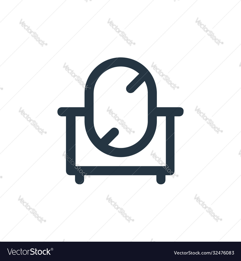 Mirror icon editable stroke linear