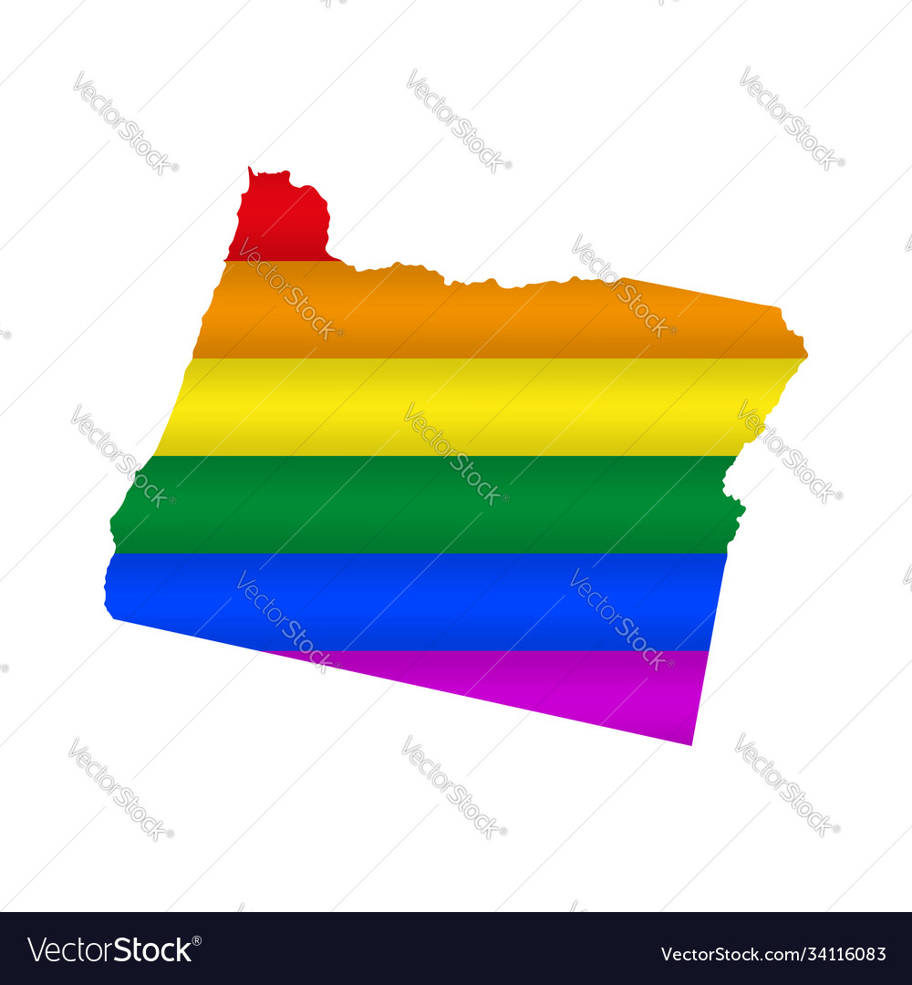 Oregon lgbt flag map