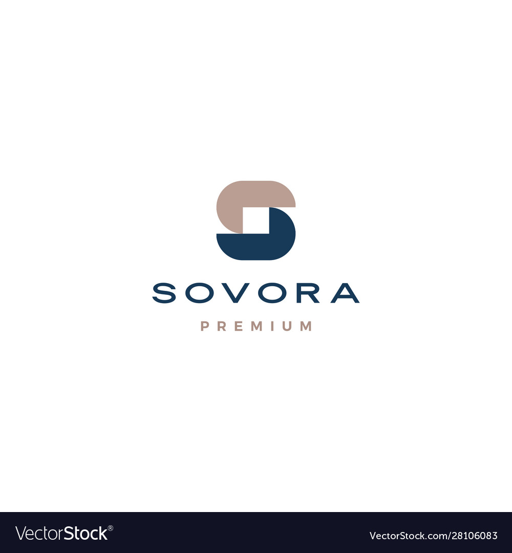 S letter initial logo icon overlap overlapping vector image S letter initial logo icon overlap overlapping
