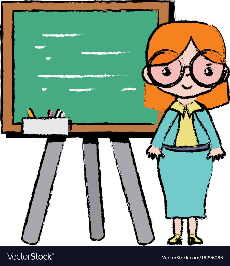 Teacher teaching class lesson in backcoard Vector Image