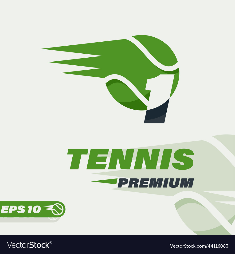 Tennis ball numeric 1 logo