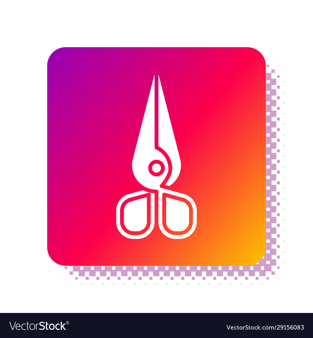 White scissors icon isolated on background Vector Image White scissors icon isolated on background