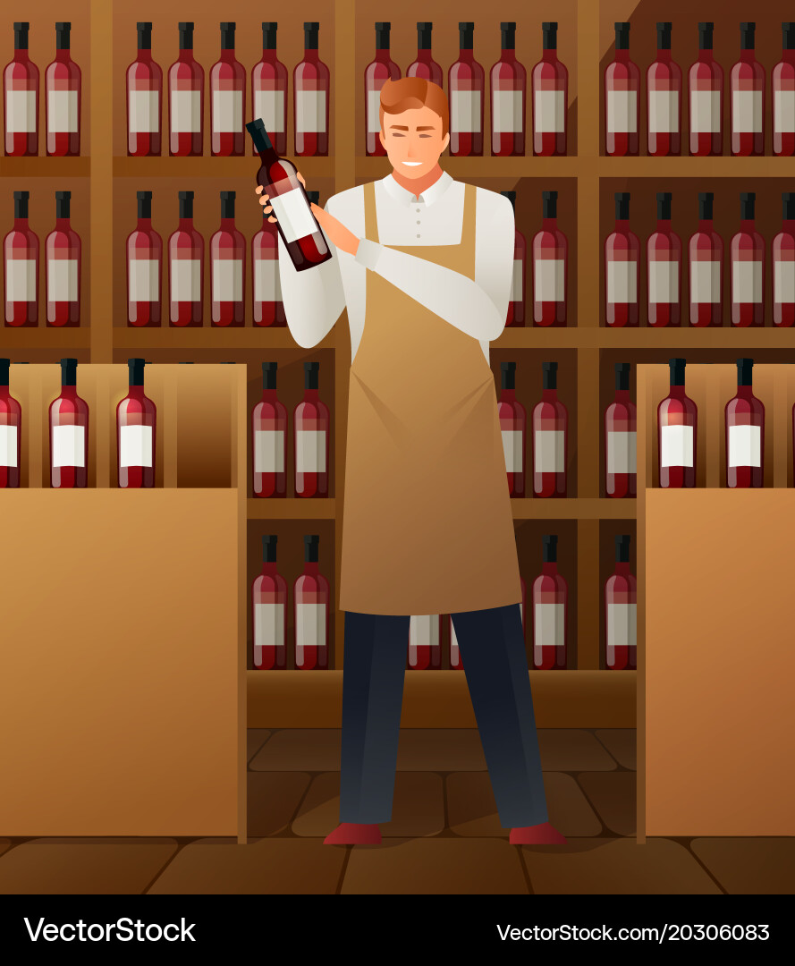Wine production composition Royalty Free Vector Image