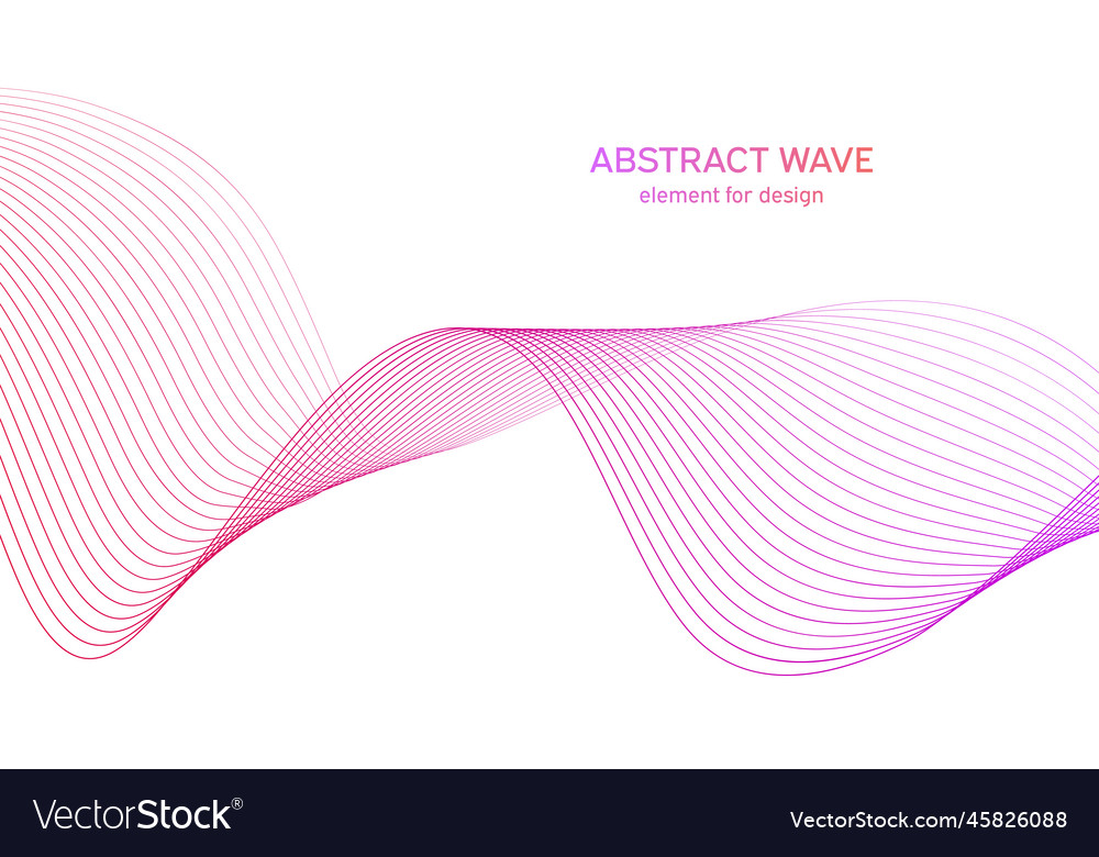 Abstract colorful wave element for design