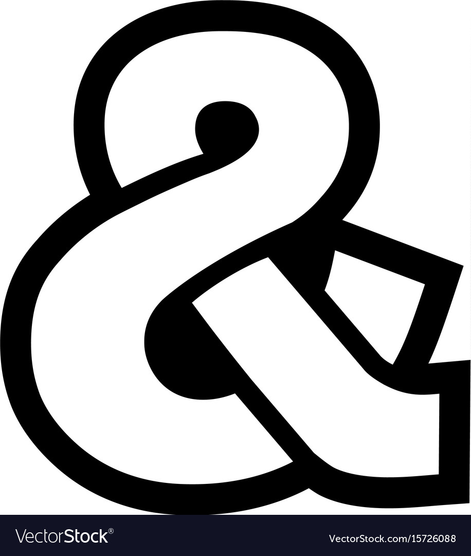 ampersand icon royalty free vector image vectorstock