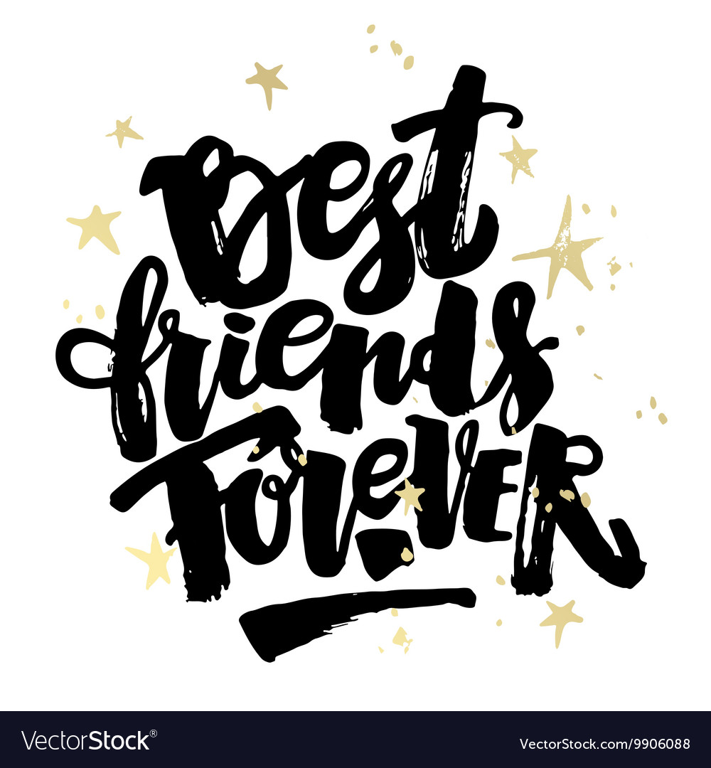 Best friends forever Royalty Free Vector Image