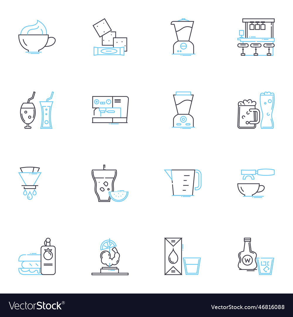 Bold and daring linear icons set courageous