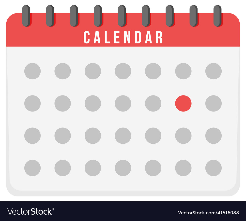 Calendar icon on white background