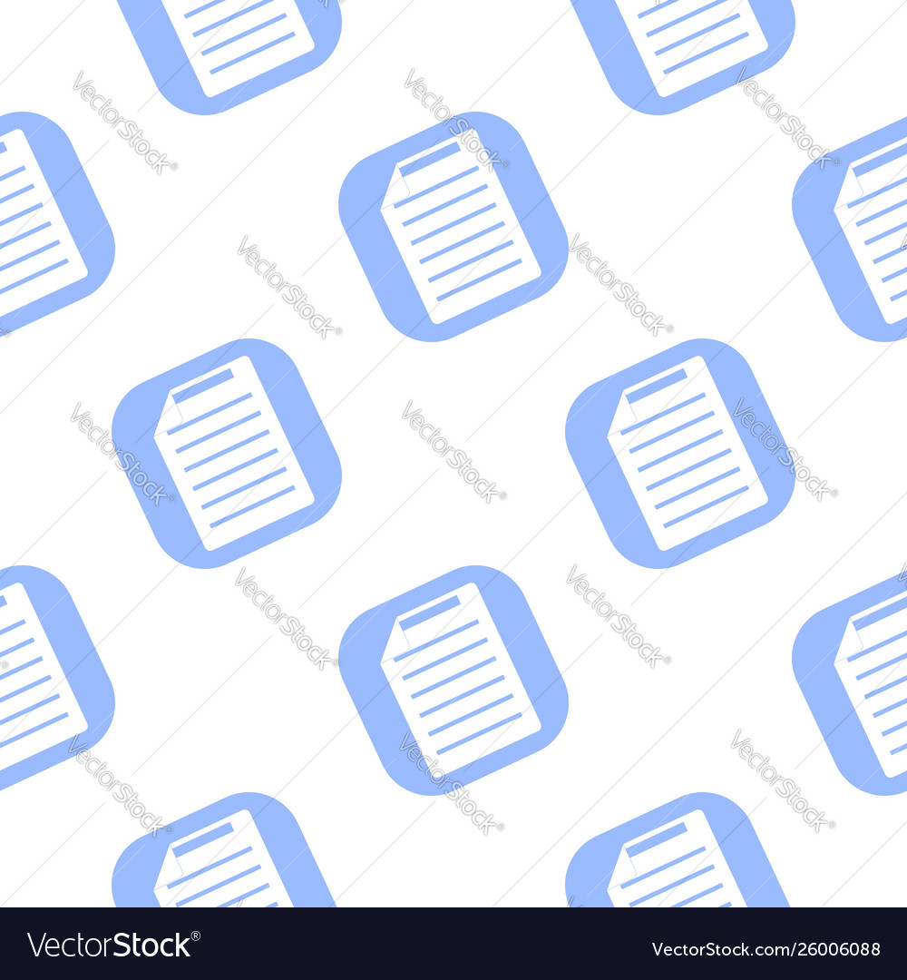 Document icon seamless pattern flat design symbol vector image Document icon seamless pattern flat design symbol
