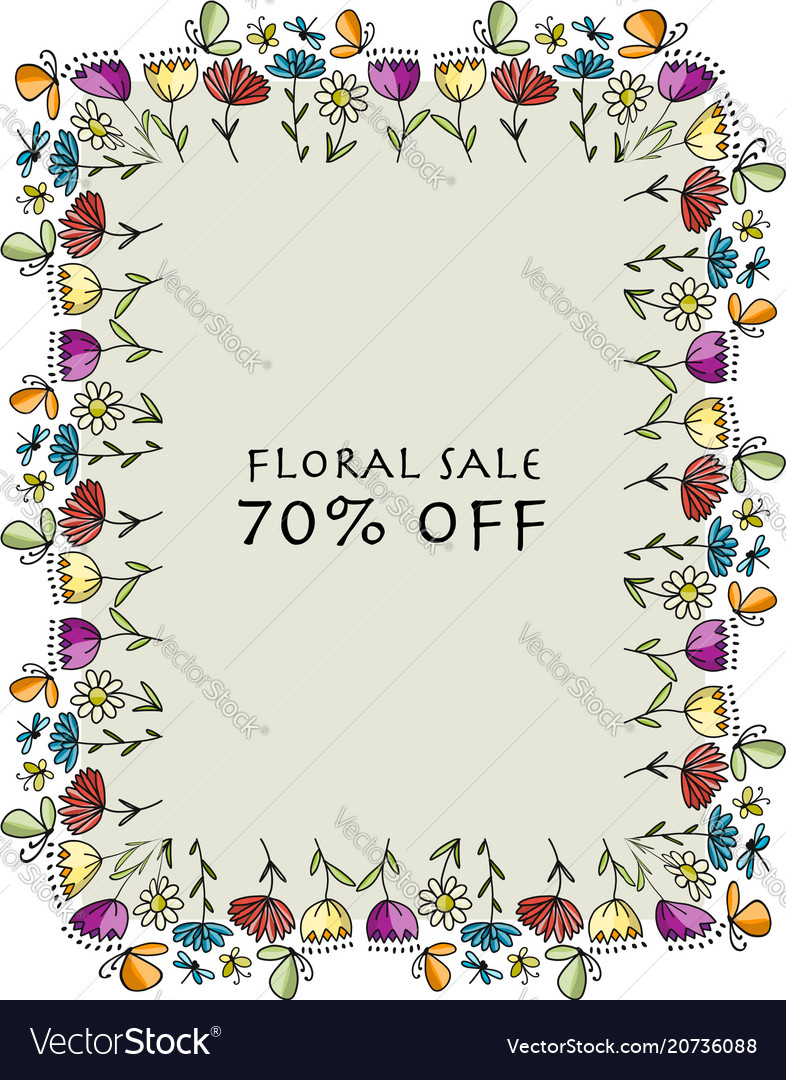 Floral banner for your design