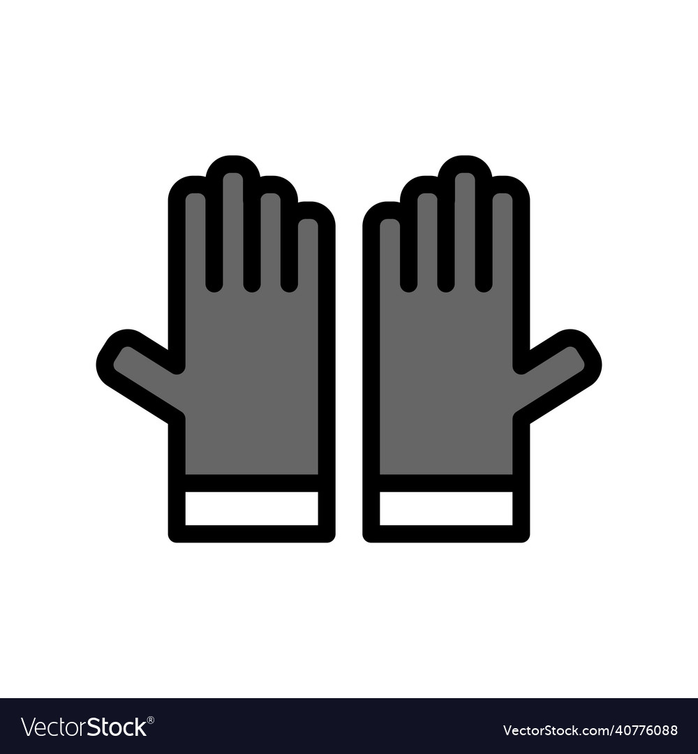 Graphic of glove icon Royalty Free Vector Image