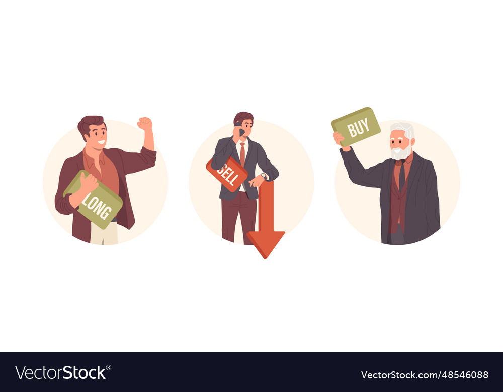 Isolated set of round avatar icon composition vector image Isolated set of round avatar icon composition