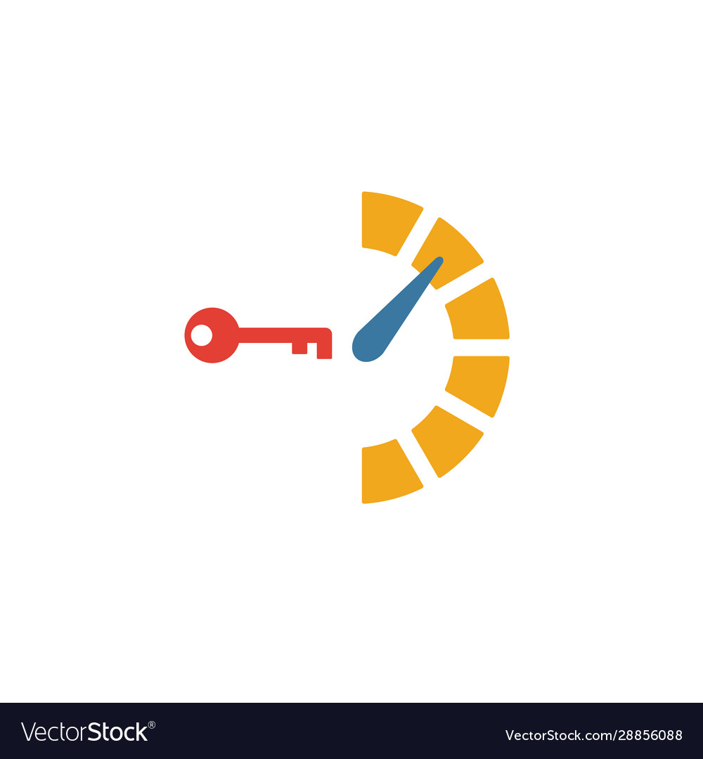Key performance icon simple flat element from vector image Key performance icon simple flat element from