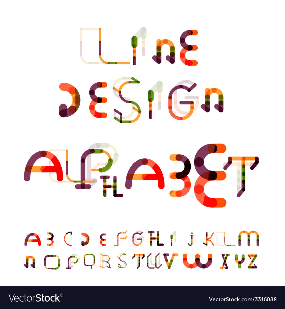 Line Art Alphabet Font
