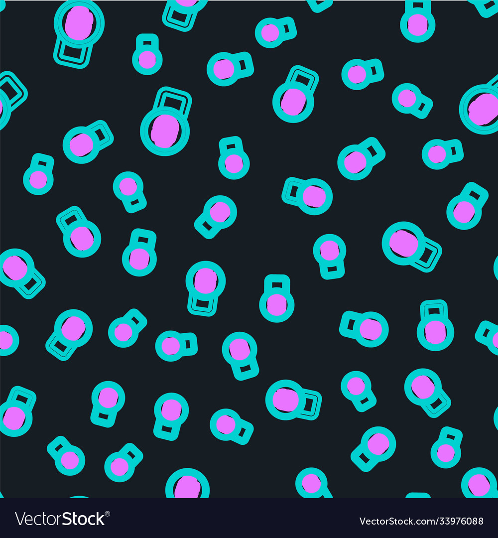 Line fingerprint with lock icon isolated seamless Vector Image Line fingerprint with lock icon isolated seamless
