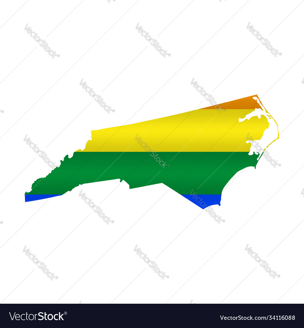 North carolina lgbt flag map