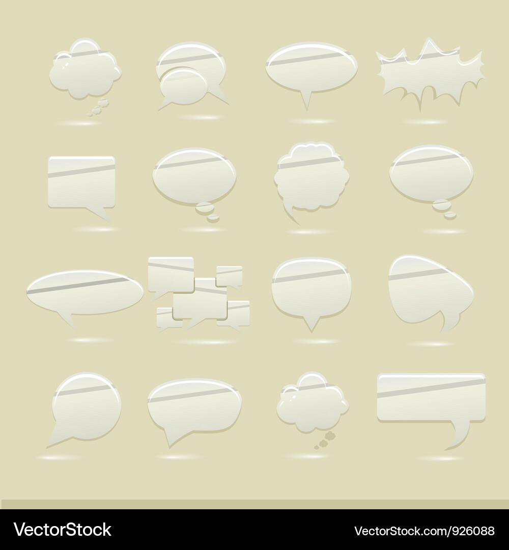 Paper speech bubbles Royalty Free Vector Image