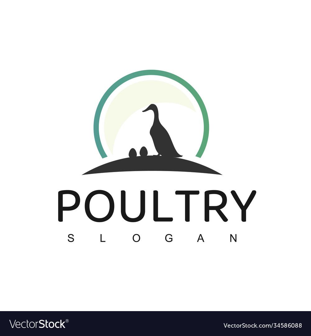 Poultry logo with duck symbol