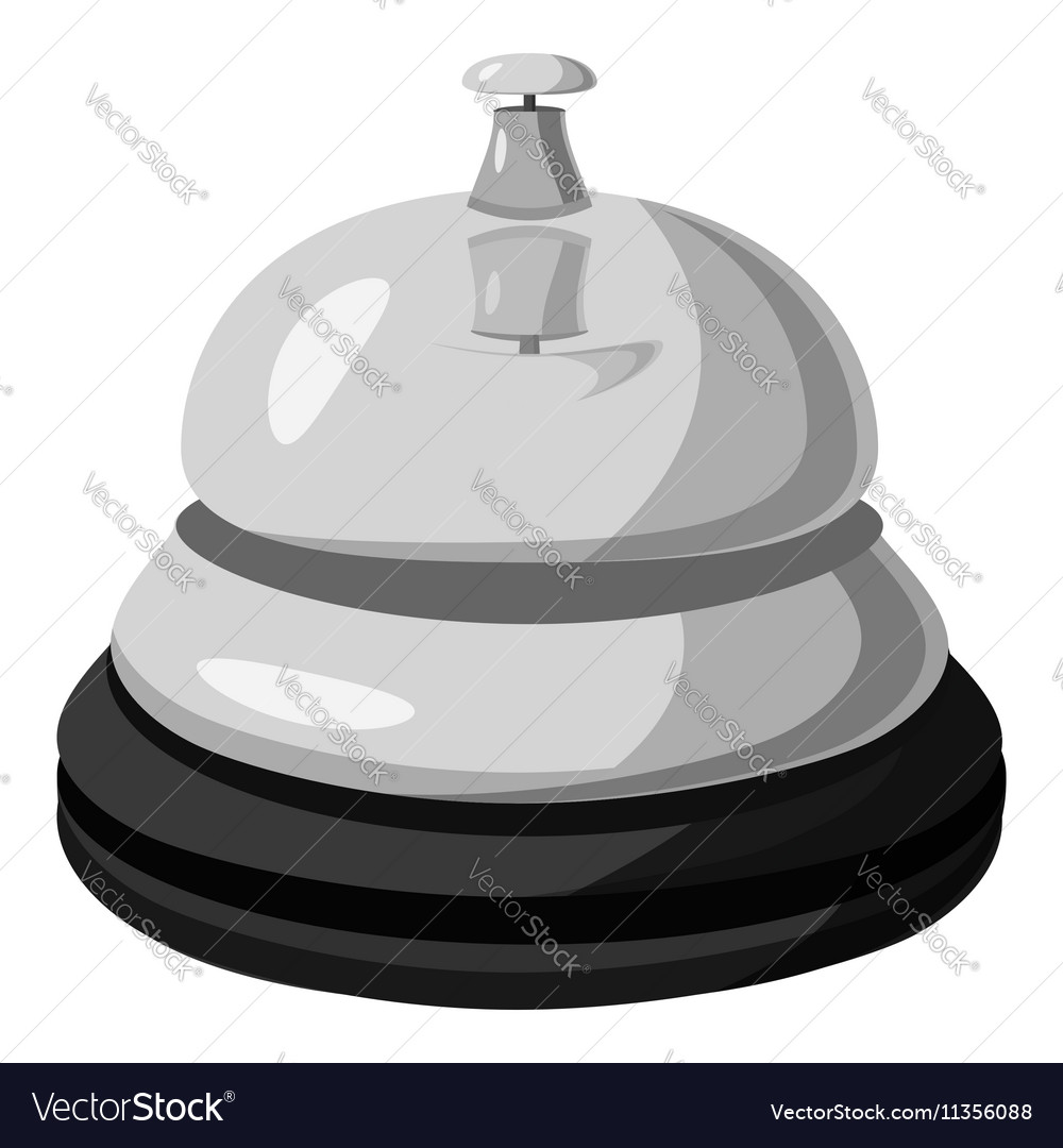 Reception bell icon gray monochrome style Vector Image