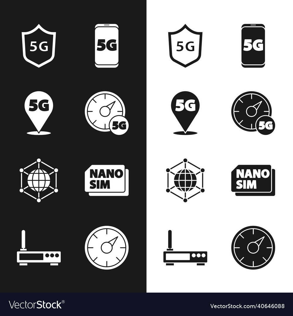 Set digital speed meter 5g location network