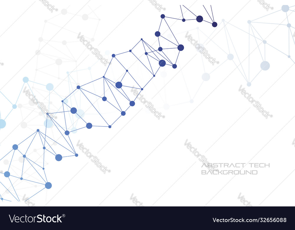 Structure particles or molecules connected vector image Structure particles or molecules connected