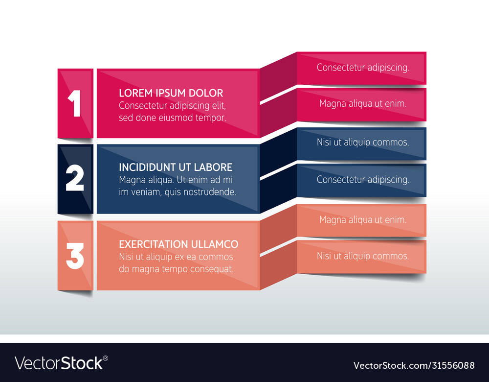 Table schedule design template with 3 row banner